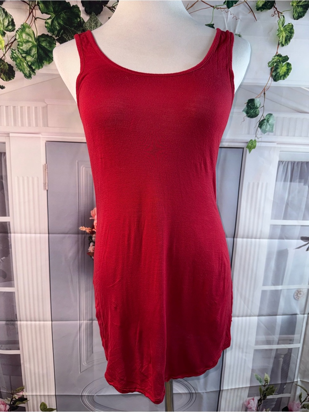 1104-Vintage byCorpus Classic Red Tank Top - Women